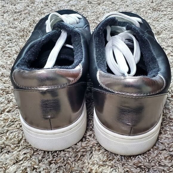 Steve Madden Black Leather & Suede Sneakers - Picture 4 of 7
